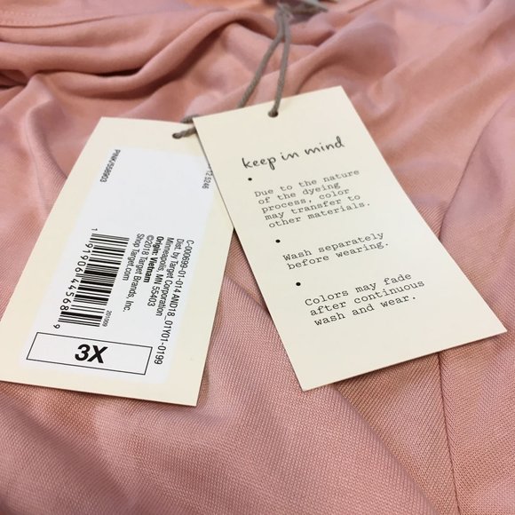 NWT A New Day Woman's Scoop Neck Pullover - Pink - Short Sleeve - Size 3X - Picture 5 of 6